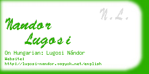 nandor lugosi business card