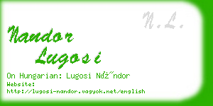 nandor lugosi business card